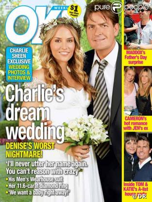 Charlie Sheen et sa femme, heureux mariés