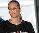 Laure Manaudou songeuse, en mars 2012 à Paris, soirée Reebok 