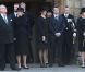 La famille royale danoise, très attristée par la mort du magnat Arnold Maersk Mc-Kinney Møller, décédé le 16 avril 2012 tandis que la reine Margrethe II célébrait son 72e anniversaire, assistait à ses funérailles en l'église Holmen de Copenhague le 21 avril 2012.