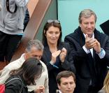Cécilia et Richard Attias à la finale dames de Roland Garros
