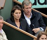 Cécilia et Richard Attias à la finale dames de Roland Garros, concentrés !