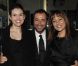 Louise Monot, Bernard Montiel et Shirley Bousquet le 25 avril au théâtre du Chatelet pour le Gala "Musique conte l'oubli" d'Amnesty International