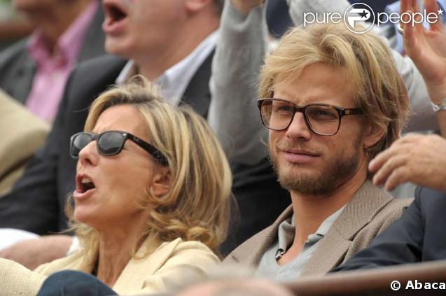 Claire Chazal est venue à Roland-Garros avec son compagnon Arnaud Lemaire
