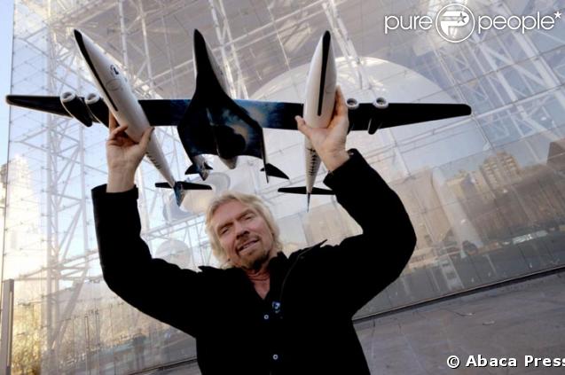 Richard Branson et le lanceur du SpaceShipTwo