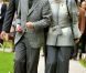 L'empereur du Japon Akihito et sa femme l'impératrice Michiko en promenade dans Londres le 17 mai 2012, à la veille du déjeuner donné par Elizabeth II à Windsor.