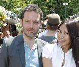 Anggun et son mari Cyril Montana, au tournoi de Roland-Garros, à Paris, le 29 mai 2012.