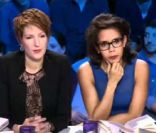 Audrey Pulvar et Natacha Polony sur le plateau d' On n'est pas couché  en 2012.