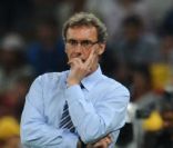 Laurent Blanc le 23 juin 2012 à Donetsk en Ukraine lors du match face à l'Espagne durant l'Euro 2012