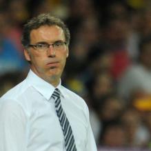 Laurent Blanc le 19 juin 2012 à Kiev en Ukraine lors du match face à la Suède durant l'Euro 2012