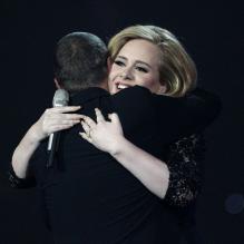 Adele lors des Brit Awards en février 2012