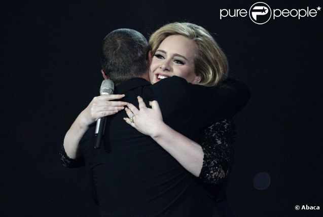 Adele lors des Brit Awards en février 2012