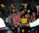 Flo Rida en compagnie d'Ayem d' Hollywood Girls  et de  Nabilla des Anges de la télé-réalité 4  au  Palais-Maillot  le 28 juin 2012 à Paris
