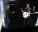 Johnny Hallyday et et Eddy Mitchell, au Stade de France, le 16 juin 2012.