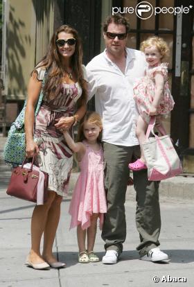Brooke Shields et sa petite famille, promenade new-yorkaise
