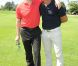 Thomas Gibson, alias Aaron Hotchner dans la série  Esprits Criminels , avec David Ginola. Jeudi 26 juillet 2012, en marge du premier jour de compétition à l'Evian Masters, se tenait le tournoi pro-am Rolex auquel nombre de personnalités sont conviées.