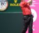 Thomas Gibson, alias Aaron Hotchner dans la série  Esprits Criminels . Jeudi 26 juillet 2012, en marge du premier jour de compétition à l'Evian Masters, se tenait le tournoi pro-am Rolex auquel nombre de personnalités sont conviées.