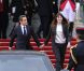 Carla Bruni et son mari Nicolas Sarkozy le 15 mai 2012 à Paris