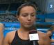 Nelson Monfort réalise une interview Ophélie-Cyrielle Etienne, après sa victoire aux JO de Londres.