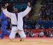 Teddy Riner savoure avec sa famille, ses fans et ses amis son titre olympique obtenu lors des Jeux olympiques de Londres le 3 août 2012 après avoir battu le Russe Alexander Mikhaïline