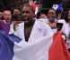 Teddy Riner savoure avec sa famille, ses fans et ses amis son titre olympique obtenu lors des Jeux olympiques de Londres le 3 août 2012