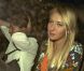 Maria Sharapova heureuse après avoir célébré sa médaille d'argent chez Zuma à Londres le 4 août 2012