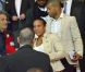Lucie Décosse, médaillée d'or en judo aux JO de Londres, a donné le coup d'envoi au Parc des Princes le 11 août 2012 de PSG-Lorient lors de la 1e journée de championnat de Ligue 1.