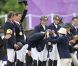 Zara Phillips médaillée d'argent du concours complet par équipes aux JO de Londres le 31 juillet 2012