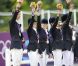 Zara Phillips médaillée d'argent du concours complet par équipes aux JO de Londres le 31 juillet 2012