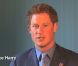  Image du prince Harry prononçant en août 2012 un message enregistré en vidéo pour les Jeux paralympiques de Londres. 
