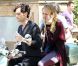 Blake Lively et Penn Badgley tournent la sixième saison de Gossip Girl à New York, le 28 août 2012