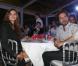 Edouard Baer et sa compagne à l'occasion d'une soirée caritative pour l'association Les Puits du Désert, au domaine de Bertaud-Belieu, au coeur de presqu'île de Saint-Tropez, le 30 août 2012.