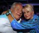 Les inséparables Ivana Trump et Massimo Gargia à l'occasion d'une soirée caritative pour l'association Les Puits du Désert, au domaine de Bertaud-Belieu, au coeur de presqu'île de Saint-Tropez, le 30 août 2012.