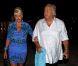 Edouard Baer et Régine à l'occasion d'une soirée caritative pour l'association Les Puits du Désert, au domaine de Bertaud-Belieu, au coeur de presqu'île de Saint-Tropez, le 30 août 2012.