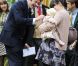 Lily Allen assiste au mariage de son amie, la top model Mary Charteris, à Gloucestershire, en Angleterre, le samedi 1er septembre 2012.