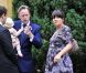 Lily Allen assiste au mariage de son amie, la top model Mary Charteris, à Gloucestershire, en Angleterre, le samedi 1er septembre 2012.