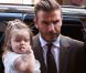 David Beckham et sa fille Harper viennent soutenir Victoria Beckham à la New York Public Library pour son défilé printemps-été 2013. New York, le 9 septembre 2012.