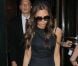 Victoria Beckham quitte le restaurant Balthazar après un déjeuner avec son mari David Beckham et leur fille Harper. New York, le 9 septembre 2012.