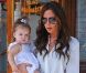  Victoria Beckham et sa fille Harper quittent le restaurant Pastis. New York, le 11 septembre 2012. 