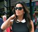 Eva Longoria sur le plateau d' Extra , à Los Angeles, le 11 sepembre 2012.