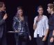 Vincent Cerutti et Sandrine Quétier aux côtés de Chimène Badi lors de la conférence de presse de Danse avec les stars 3 le mardi 18 septembre 2012 (TF1) au Bobino à Paris