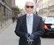 Karl Lagerfeld honorait le 18 septembre 2012 le vernissage de l'exposition  Van Cleef &amp; Arpels - L'art de la haute joaillerie  au Musée des arts décoratifs de Paris.
