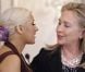 Christina Aguilera et Hillary Clinton à Washington, le mercredi 3 octobre 2012.