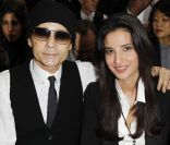 Jean-Luc Delarue et Anissa Khelifi, à Paris, en janvier 2012.