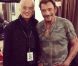 La légende Jimmy Page et Johnny hallyday au Beacon Theatre à New York où il se produisait dimanche 7 octobre 2012.