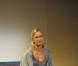 Catherine Marchal sur scène pour le filage de la pièce  Rendez-vous au Grand Café , théâtre des Bouffes Parisiens, le 8 octobre 2012.