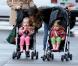 Sarah Jessica Parker se promène avec ses jumelles Marion et Tabitha en poussette, le mardi 9 octobre à New York City.