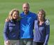 Astrid Bard, Christophe Dugarry et Nathalie Simon lors du Trophée Novotel des Personnalités qui se disputait sur l'Albatros au Grand National à Saint-Quentin-en-Yvelines les 12 et 13 octobre 2012