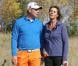 Nathalie Simon et Alain Boghossian lors du Trophée Novotel des Personnalités qui se disputait sur l'Albatros au Grand National à Saint-Quentin-en-Yvelines les 12 et 13 octobre 2012