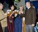 La princesse Charlene de Monaco a levé sa chope avec le prince Albert, parrain de l'événement, lors de l'inauguration de la 7e Oktoberfest de Monaco, le 14 octobre 2012 au Café de Paris.