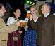 La princesse Charlene de Monaco a levé sa chope avec le prince Albert, parrain de l'événement, lors de l'inauguration de la 7e Oktoberfest de Monaco, le 14 octobre 2012 au Café de Paris.